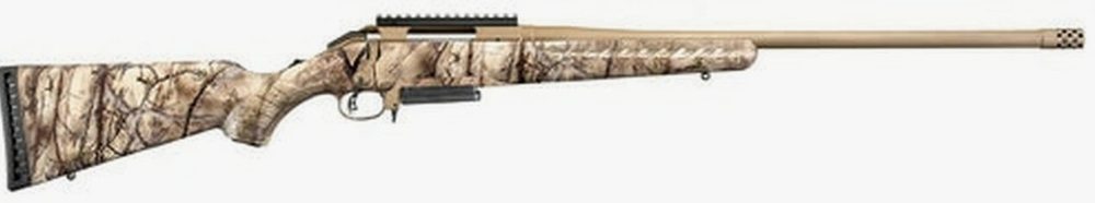 Ruger American 308 22" Threaded Barrel Bronze Finish Composite Go Wild I-M Brush Camo 3rd