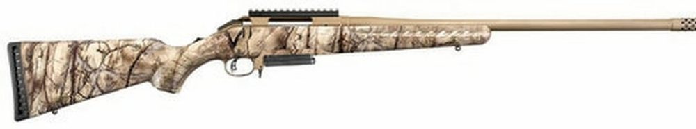 Ruger American 6.5mm Creedmoor 22" Threaded Barrel Bronze Finish Composite Go Wild I-M Brush Camo 3rd
