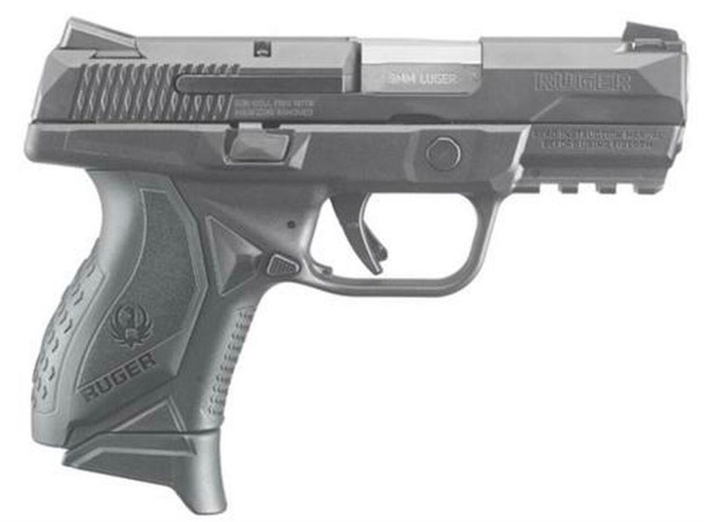 Ruger American Compact Pistol 9mm 3.55" SS Barrel Novak 3-Dot Sights 17 Rd Mag