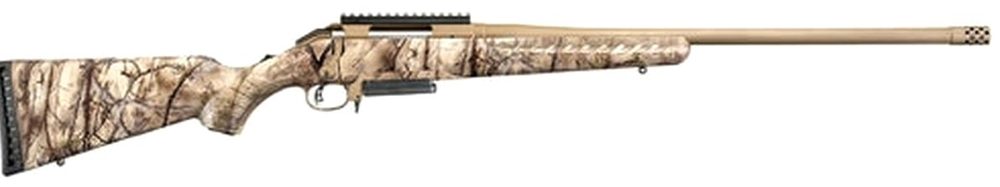 Ruger American Rifle, .450 Bushmaster, 22", GoWild IM Brush Camo, Bronze Cerakote