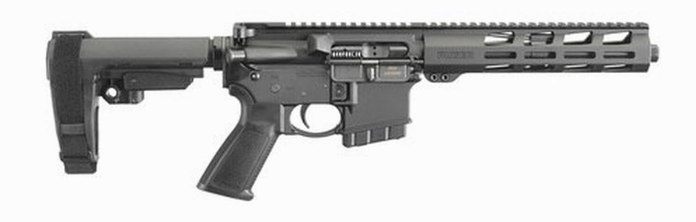 Ruger AR-556 AR-15 Pistol 350 Legend, 9.5" Barrel, M-LOK, SBA3 Pistol Brace, Black, 5rd