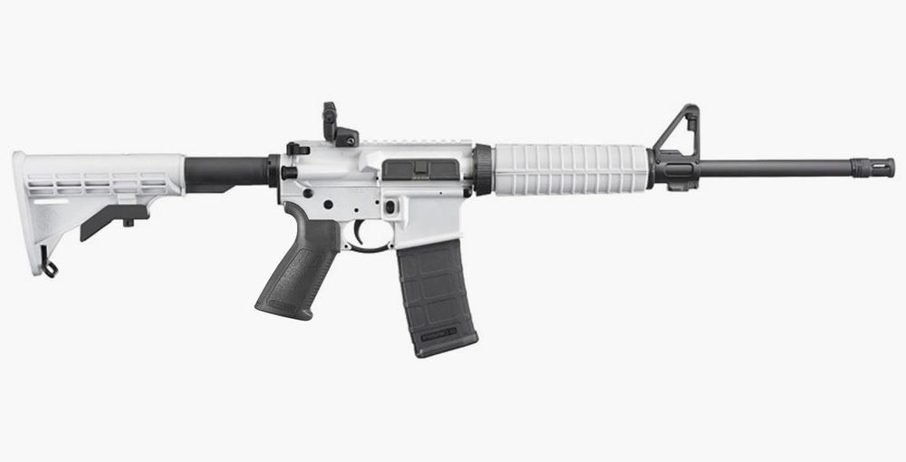 Ruger AR-556 Semi-Automatic 5.56 NATO Rifle with White Cerakote Finish