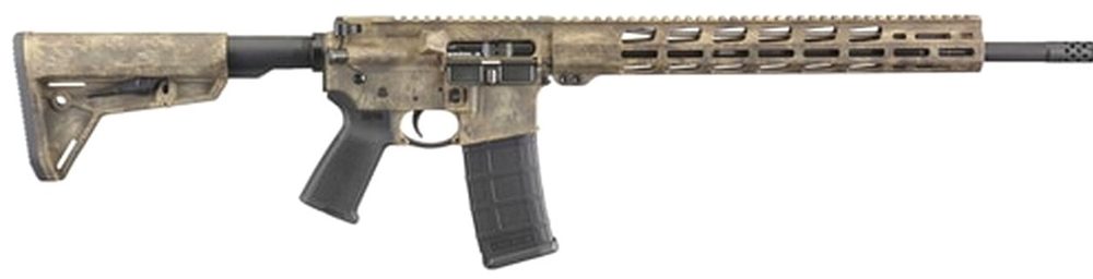 Ruger AR556 AR-15 5.56/223 18" Barrel Frazzled Camo Brown Cerakote 30rd Mag