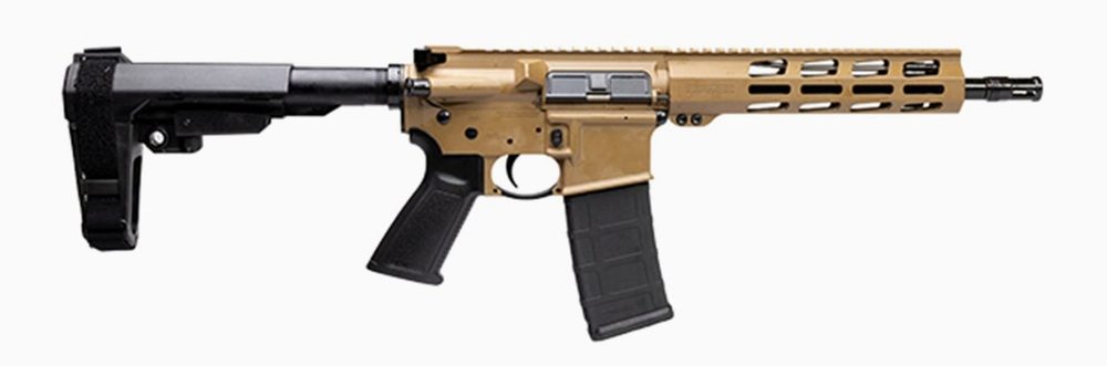 Ruger AR556 Pistol 5.56/.223, 10.5" Barrel, Davidson's Dark Earth, SBA3, 30rd