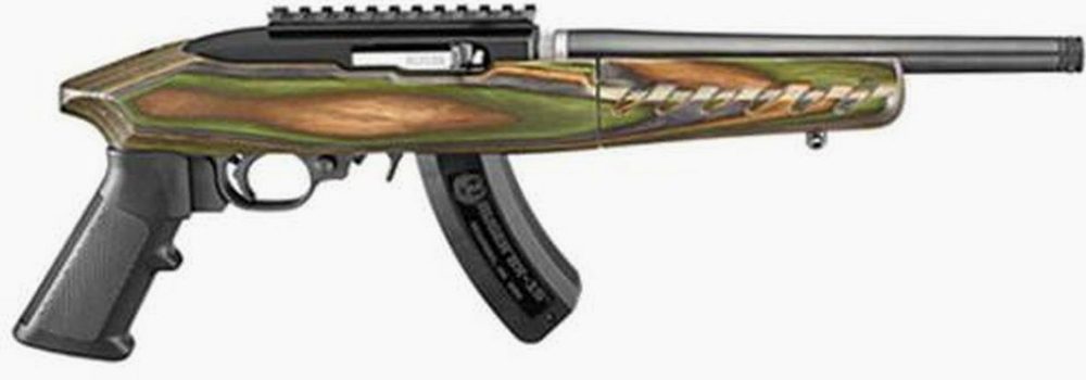 Ruger Charger Takedown Pistol, 22LR, 10", Green Mtn. Laminate Stock, 15 Rd