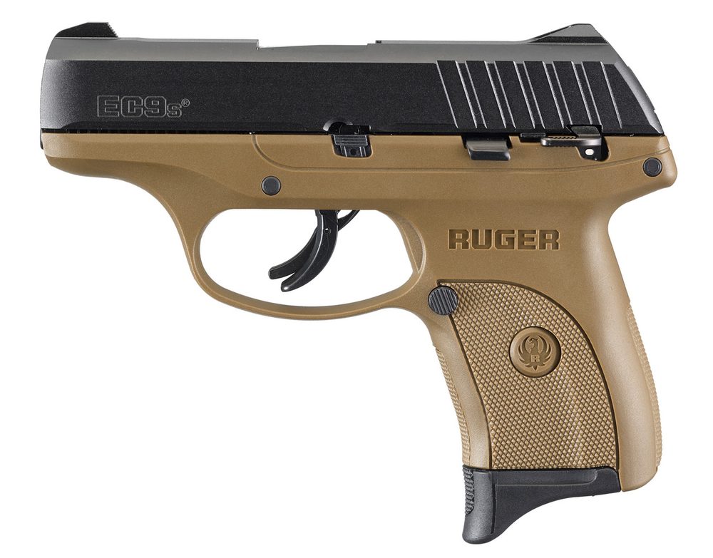 Ruger EC9s FDE 9mm, 3.12" Barrel, 7rd