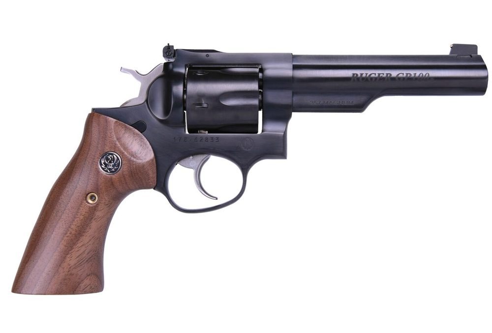 Ruger GP100 Limited Edition 357 Mag/38 Spc 5" Half Lug Barrel Adjustable Sights Wood Grips 6rd