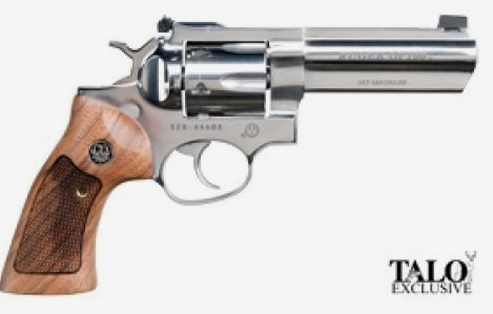 Ruger GP100 Limited Edition 357 Mag/38 Spl 4" Full Lug Barrel, High Polish SS, Adjustable Sights Wood Grips 6rd