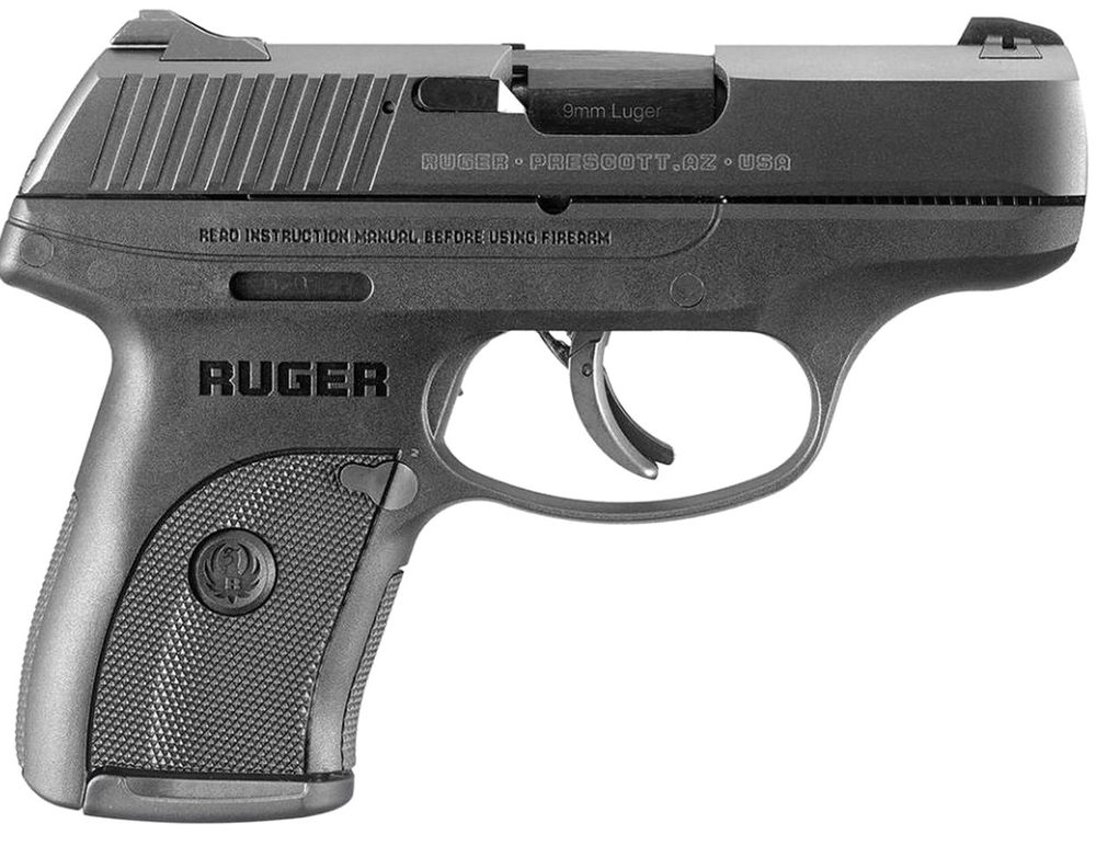 Ruger LC9S Standard 9mm, 3.12" Barrel, 3-Dot, Black Polymer Grip, 7rd Mag