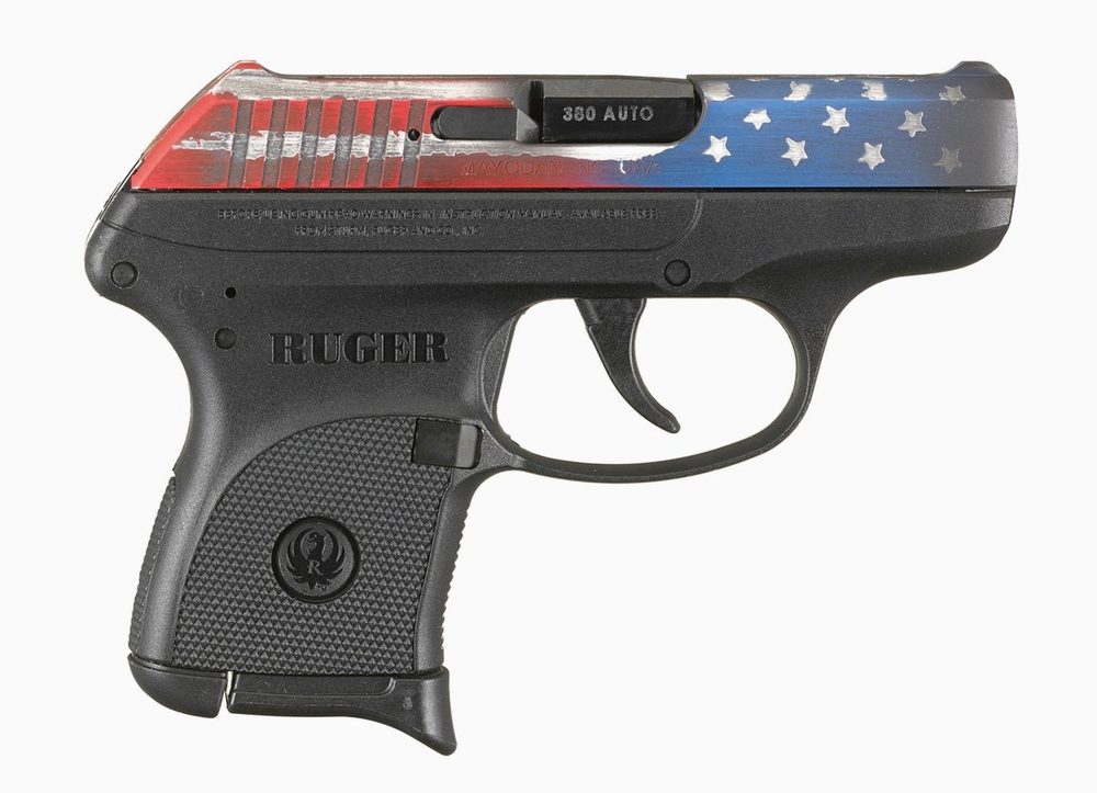 Ruger LCP, Semi-automatci Pistol, Centerfire, 380ACP, 2.75" Barrel, American Flag Slide Finish, Alloy Steel Slide, Nylon Frame, Integral Sights, 6Rd