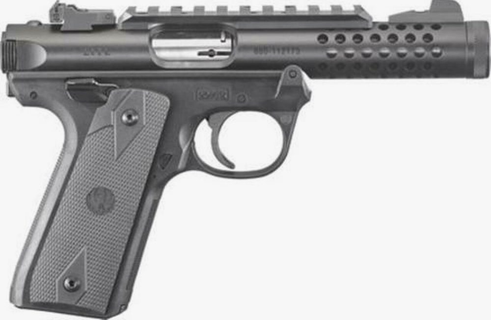 Ruger Mark IV 22/45 22LR, 4.4" Barrel, Black Poly Grips, 10rd Mag