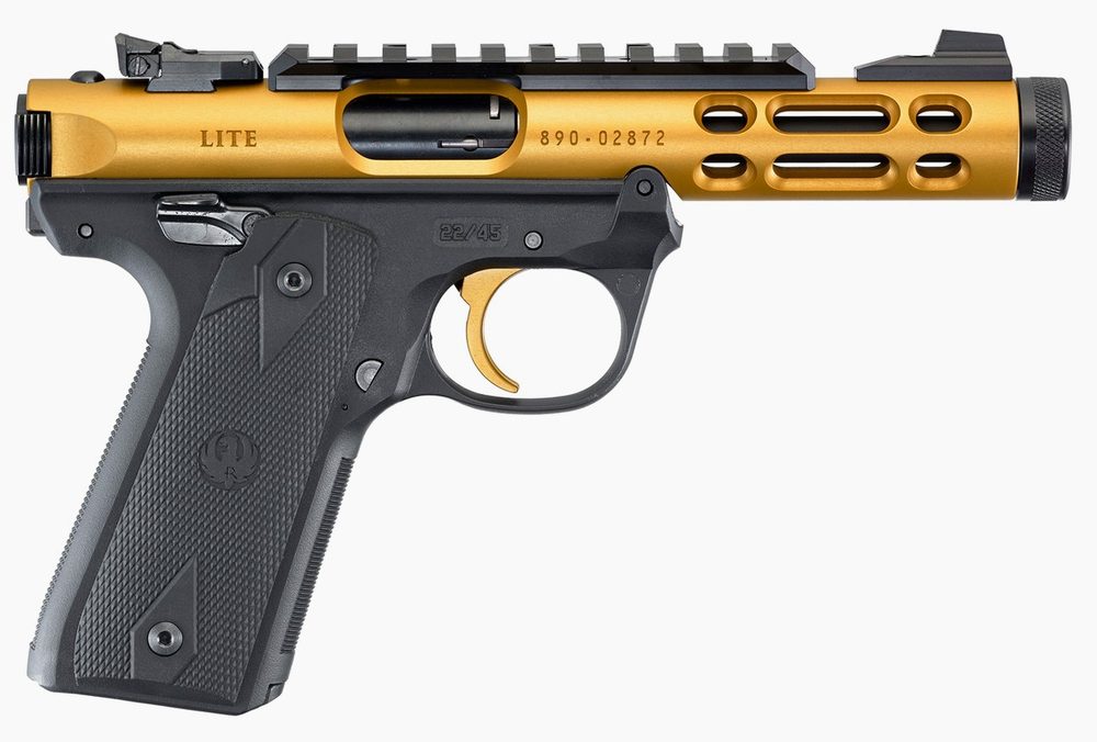 Ruger Mark IV 22/45 Lite 22LR Gold Anodized with Threaded Barrel
