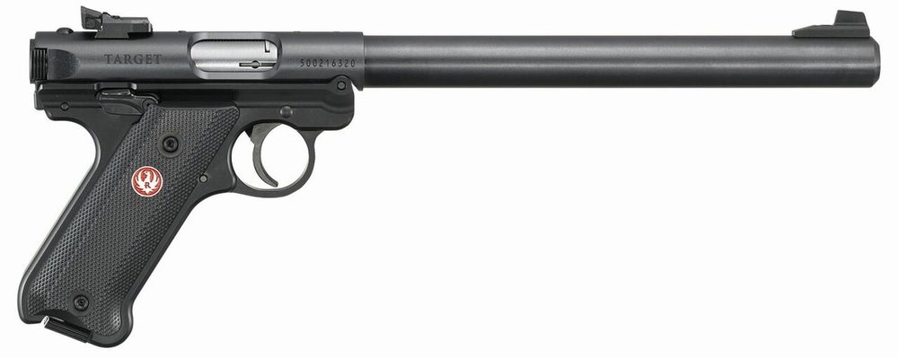 Ruger Mark IV Target .22 LR, 10" Bull Barrel, Adj. Rear, Blued, 10rd