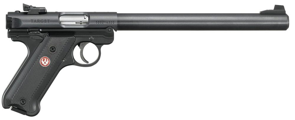 Ruger Mark IV Target .22 LR, 10" Bull Barrel, Adj. Rear, Stainless, 10rd