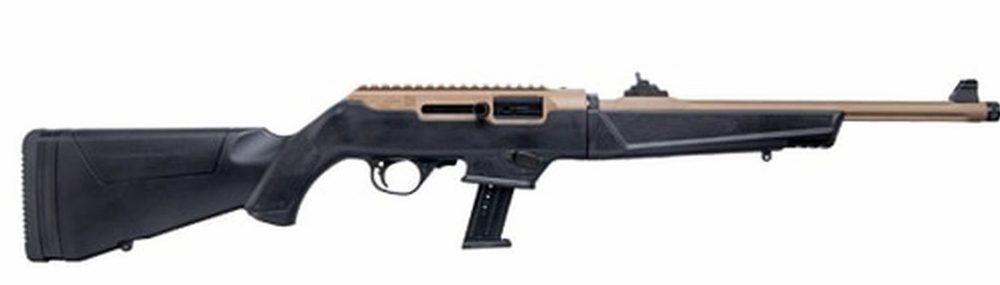 Ruger PC Carbine Flat Dark Earth 9mm Take Down, 16" Barrel, Ruger & Glock Mag Adapter, 17rd Mag