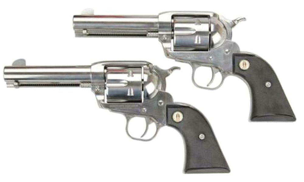 Ruger SASS Vaquero, 357/38 Spl, 4.62", Stainless, Price Shown is for Single Gun, Select two in Cart