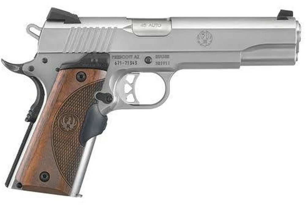 Ruger SR1911 45 ACP 5" Barrel Crimson Trace Lasergrip 7rd and 8rd Mags