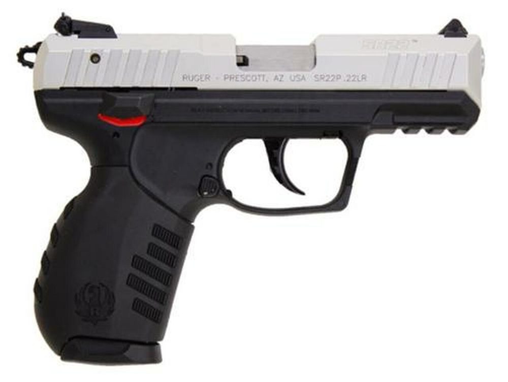 Ruger SR22 PS 22LR Silver Anodized Slide