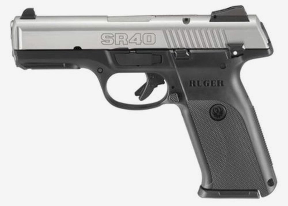 Ruger SR40 40SW, Stainless Slide, 15RD Mag