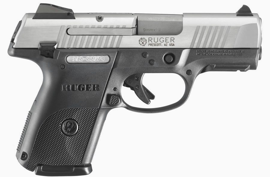 Ruger SR9C Compact Pistol 9mm, 3.5" Barrel, Stainless Steel, 17rd Mag