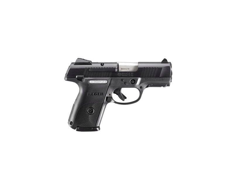Ruger SR9C Compact Pistol, 9mm, Black Alloy Slide, 3.5", 10 Rd Mags