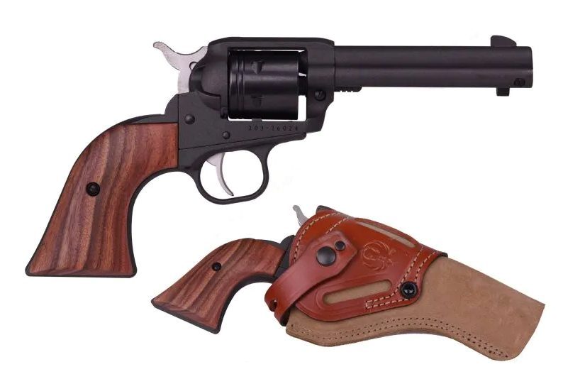 Ruger Wrangler Cowpoke Edition Cobalt Blue 22 LR 4 62 Barrel 6 Rounds with Desantis Wild Hog Holster