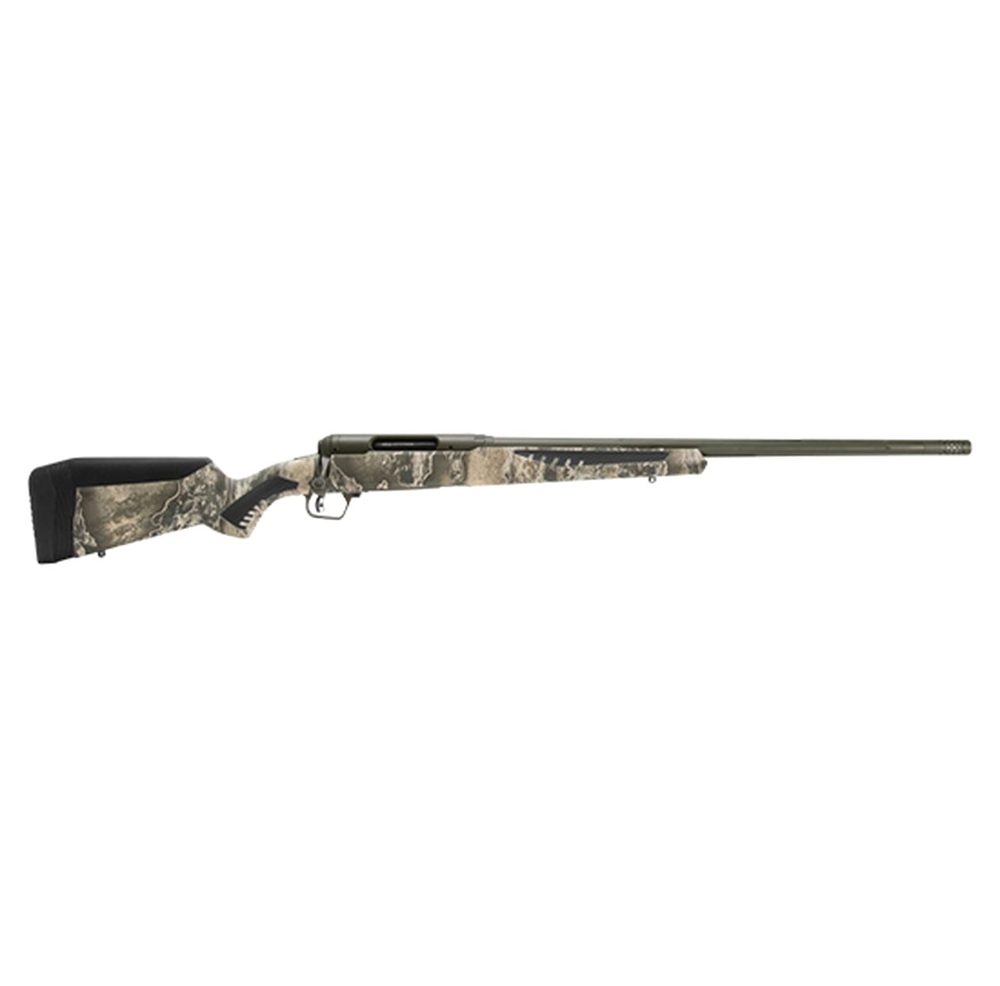 Savage 110 Timberline, 7MM Rem Mag, 24" Threaded Barrel, OD Green Cerakote Finish, Realtree Excape, AccuTrigger, 3Rd