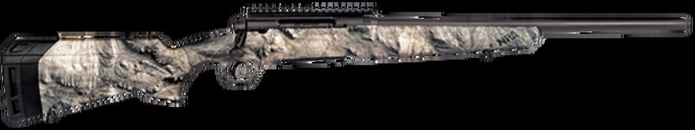 Savage Axis II 280 Ackley Improved, 20" Barrel, Synthetic Mossy Oak Overwatch Stock Gunsmoke Gray PVD, 4rd