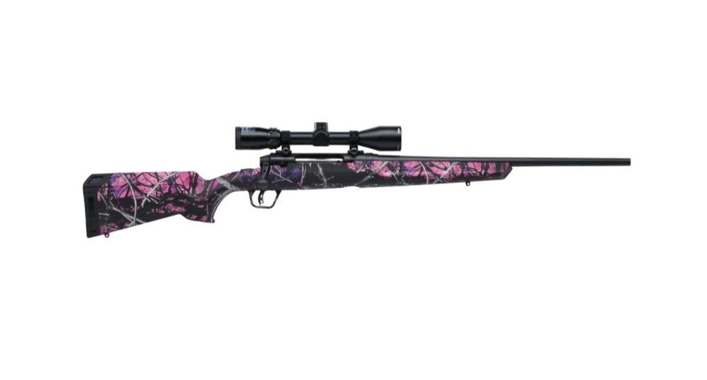 Savage Axis II XP Compact 6.5 Creedmoor, 20" Barrel, Muddy Girl, Matte Black, Bushnell Banner 3-9x40mm, 4rd