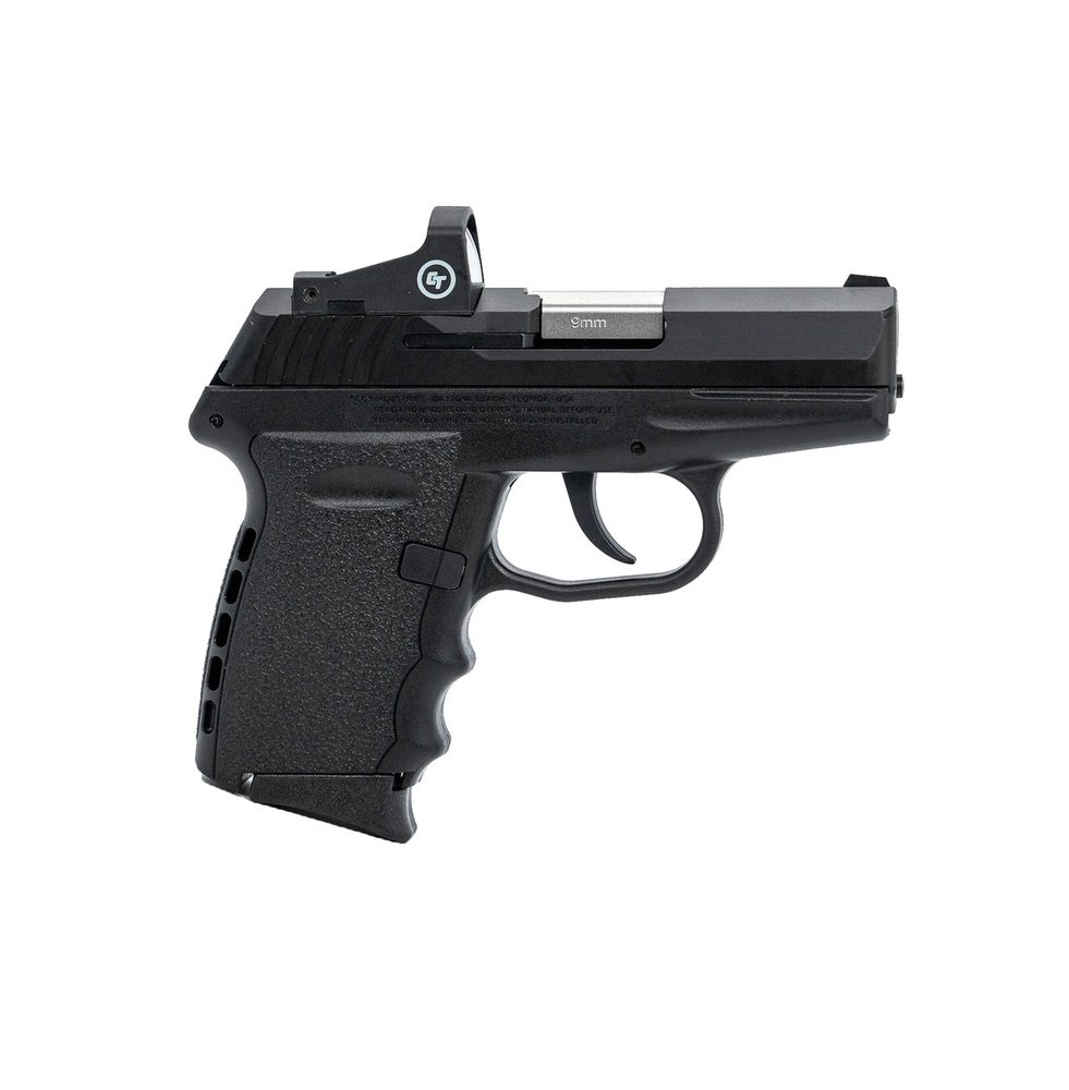 SCCY CPX-2 Red Dot 9mm 3.1" Barrel, Black Polymer Grip/Frame Grip, 10rd, Crimson Trace Red Dot