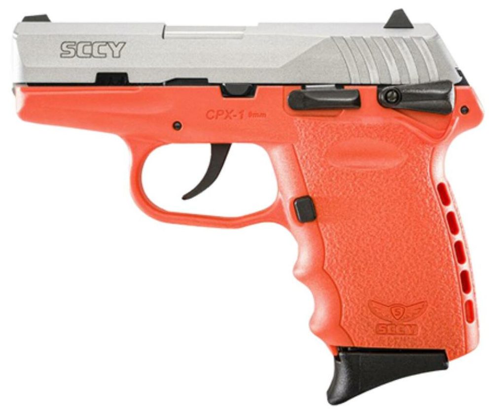 SCCY CPX1TTOR 9mm Stainless with Orange Polymer Frame