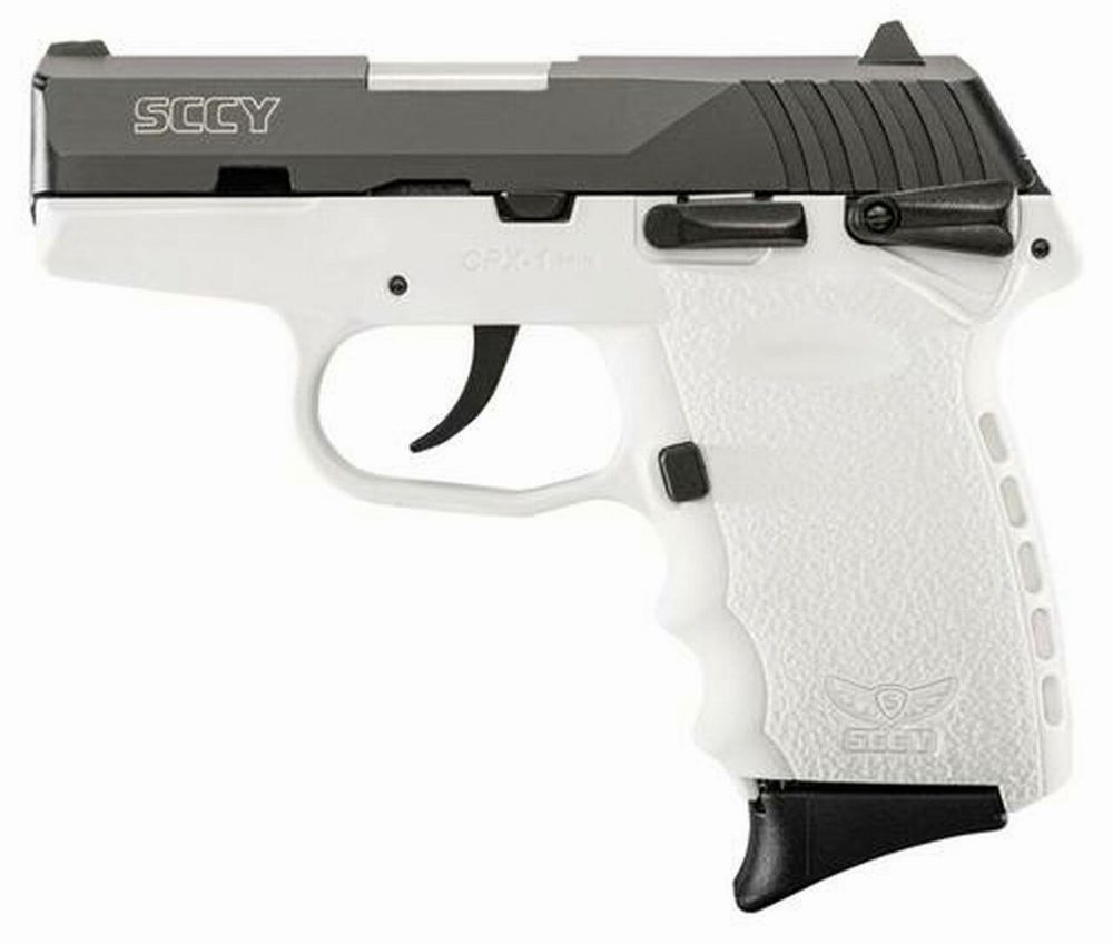 SCCY CPX2 9mm, 3.1" Barrel White Polymer Frame S Slide 10rd Mag