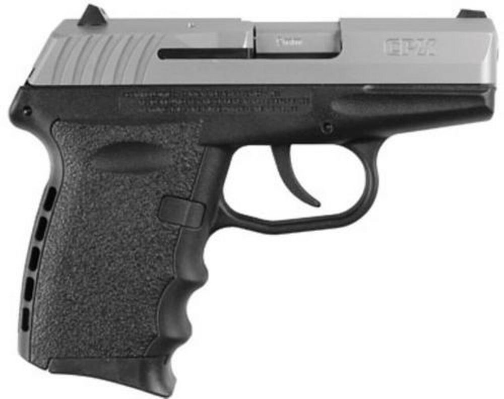 SCCY CPX-2 Two Tone 9mm Stainless Steel Slide, Black Frame