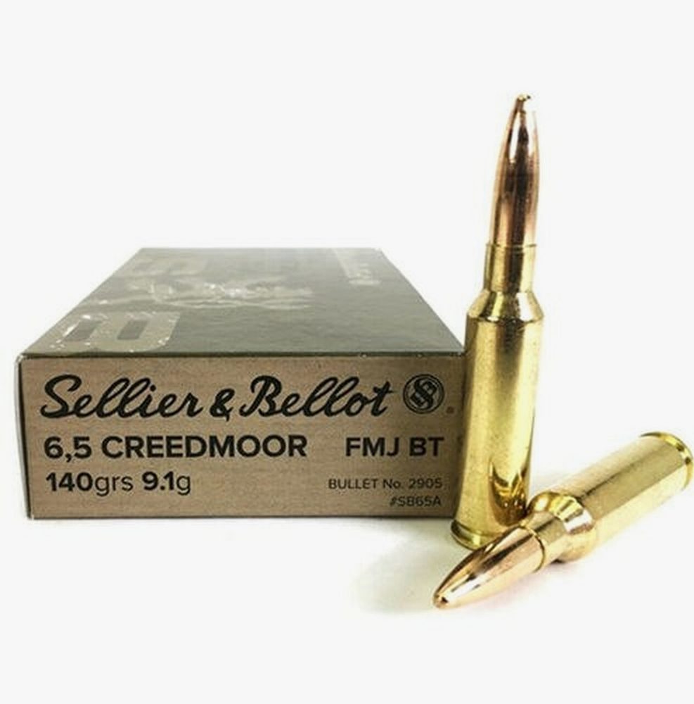 Sellier & Bellot 6.5 Creedmoor, 140gr, FMJ, BT, 20rd Box