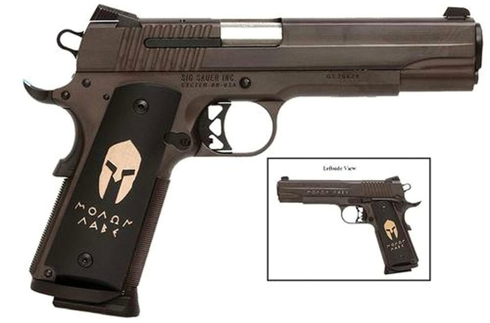 Sig 1911 45 ACP 5IN Spartan ORB SAO Siglite Spartan Grip (2) 8RD Steel MAG