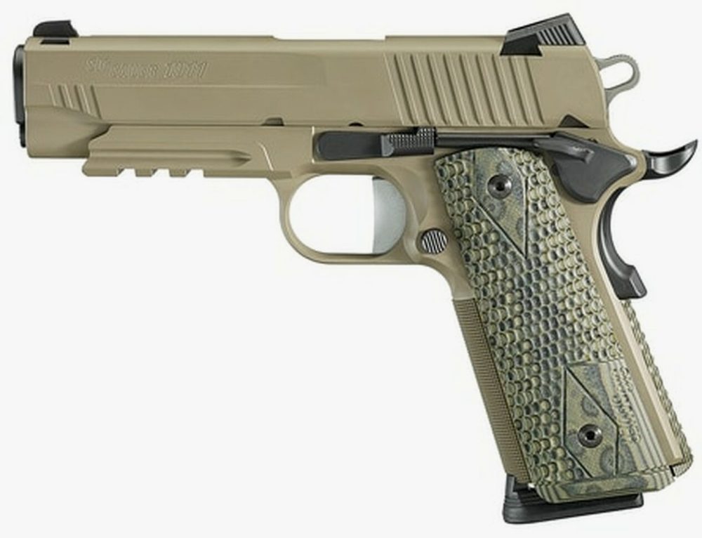 Sig 1911 Carry Scorpion 4.2 45 ACP Flat Dark Earth Night Sights