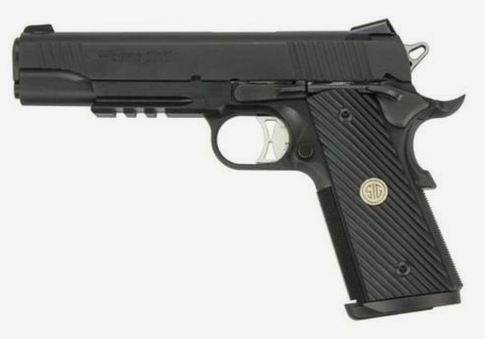 Sig 1911 TacOps, 9mm, 5" Barrel, SS Magwell, Ambi Safety, Rail, (4) 9rd Mags