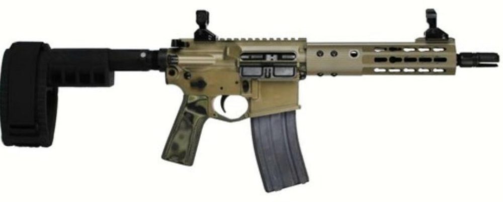 SIG M400 300blk Pistol 9" Barrel Flat Dark Earth Brace 30 Rd Mag