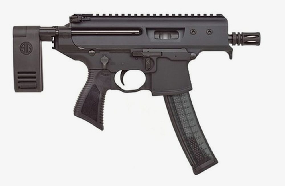 Sig MPX Copperhead Pistol 9mm, 3.5" Barrel, Pistol Contour Brace, Black, 30rd