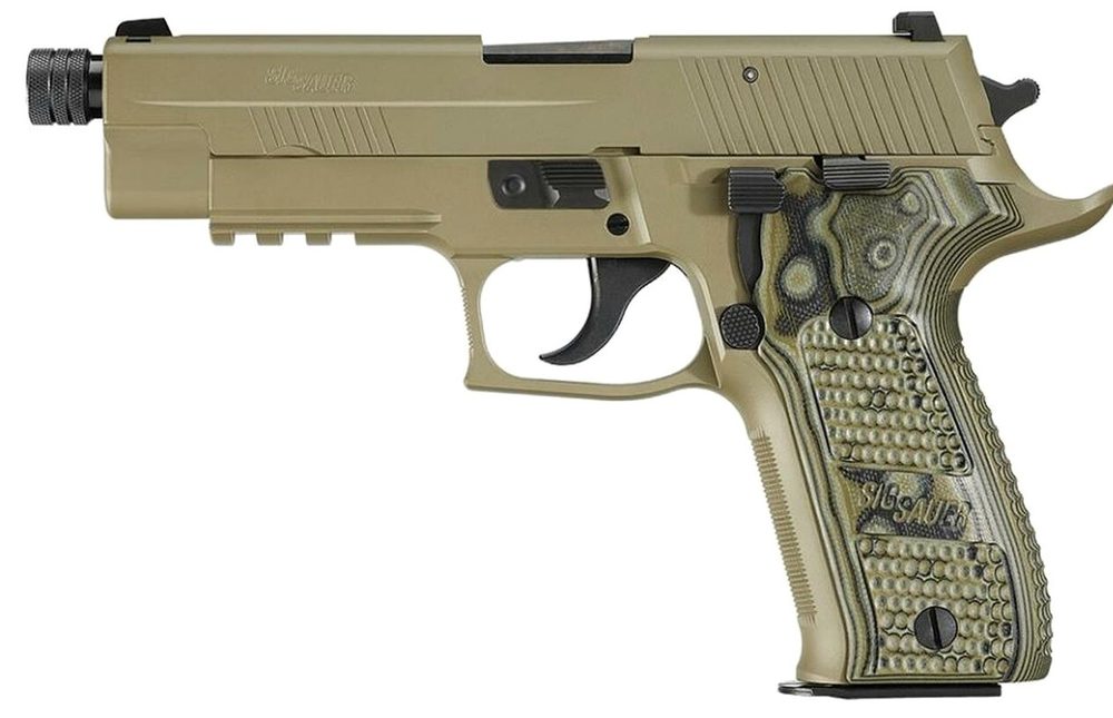 SIG P226 Scorpion 9mm, Flat Dark Earth, 4.9", Threaded Barrel, 15rd Mag