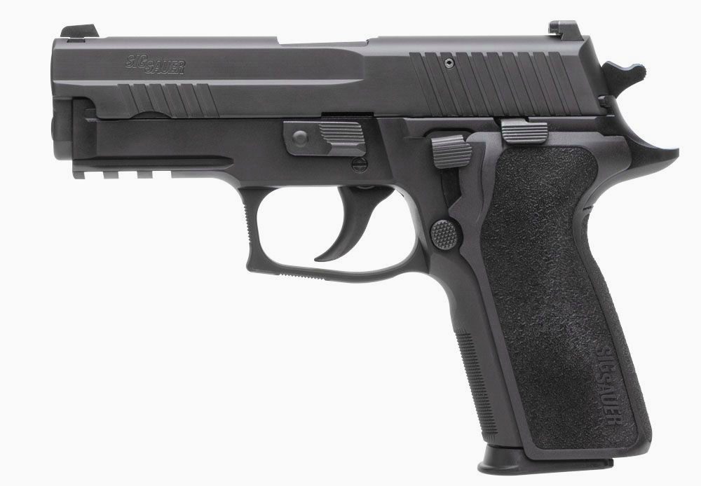 Sig P229 9MM 3.9In Enhanced Elite Black Da/Sa Siglite E2 Grip (2) 10Rd Steel MAG CA Compliant SRT