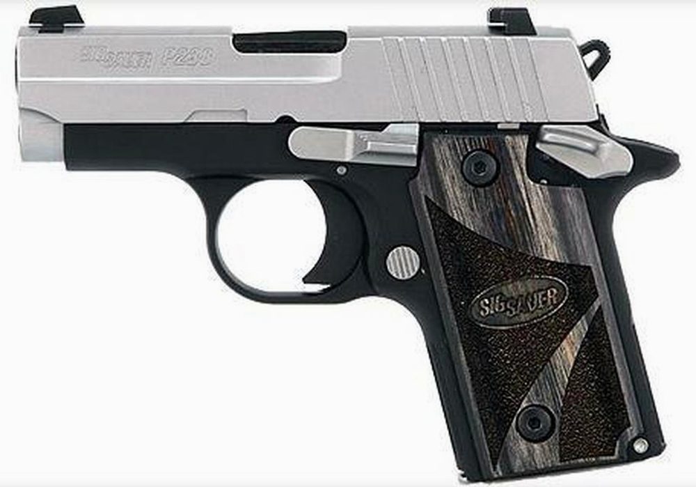 Sig P238 380 ACP 2.7In Blackwood 2-Tone SAO Blackwood Grip (1) 6RD Steel MAG