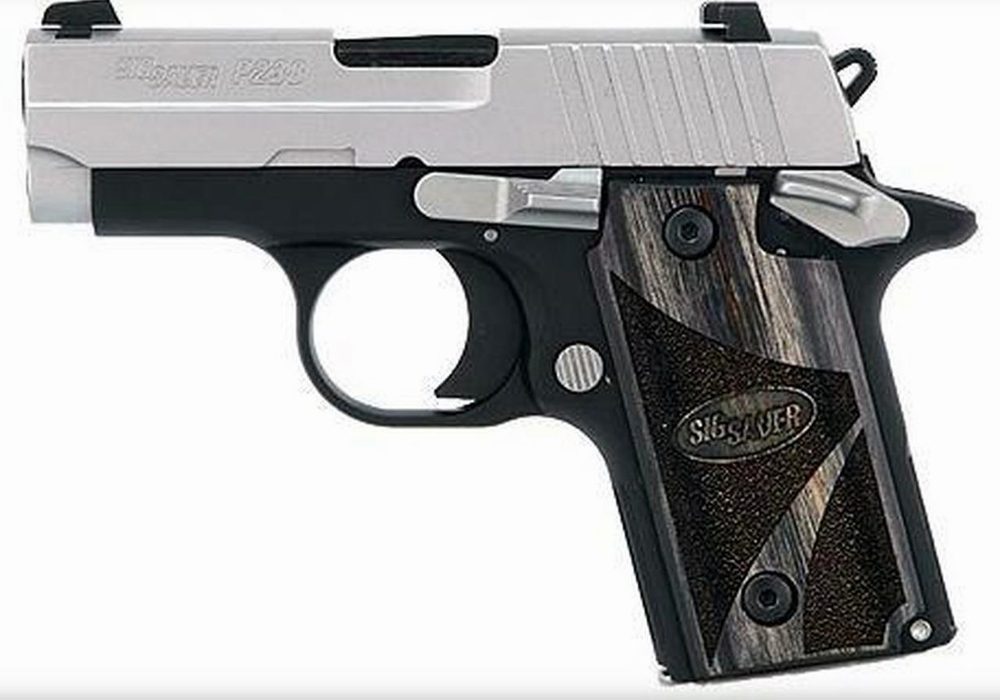 Sig P238 380 ACP 2.7In SAS 2-Tone SAO Siglite Walnut Grip (1) 6RD Steel MAG Dehorned SRT