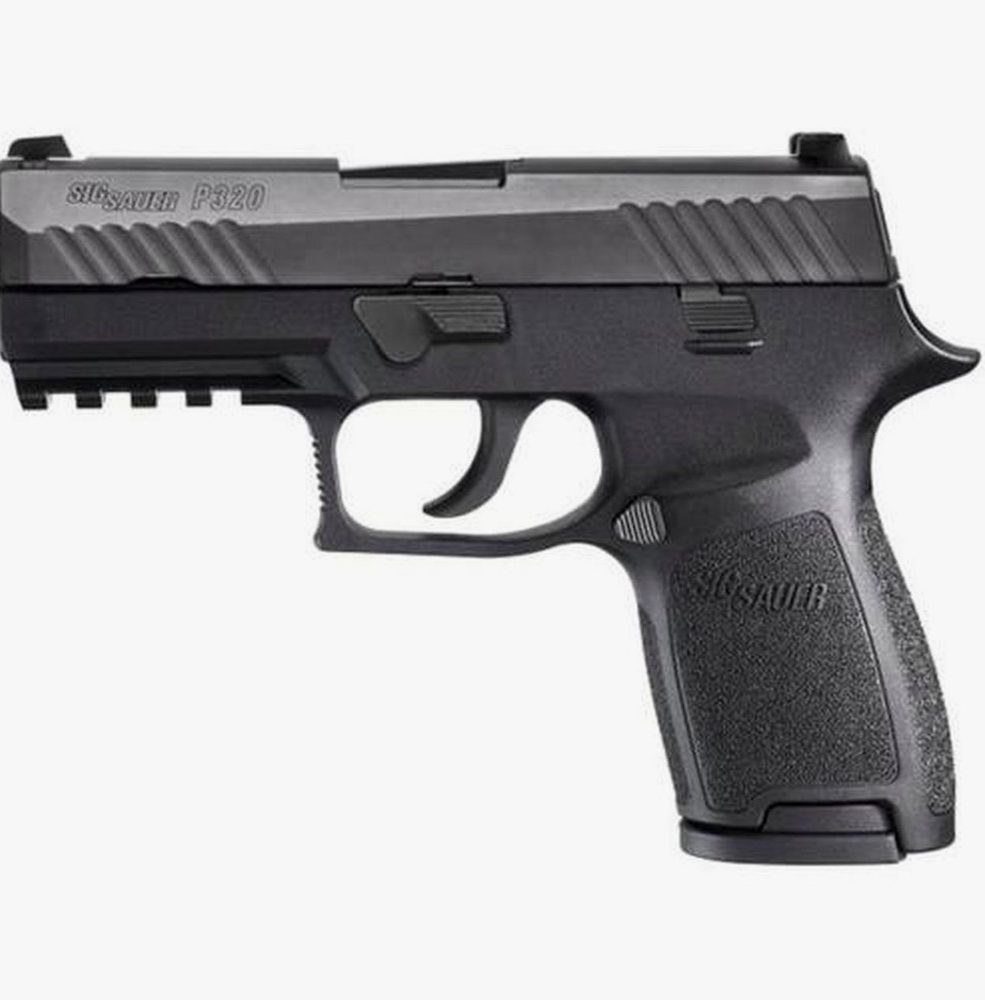 Sig P320 9mm, 3.9", Rail, Nitron Black, Striker, Contrast Sights, Modular Grip, 2x15rd Mags