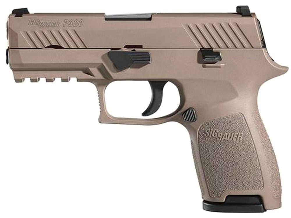 Sig P320 Compact .357 Sig, 3.9", Flat Dark Earth PVD Stainless, 4 Point Safety, 2x10rd Mags