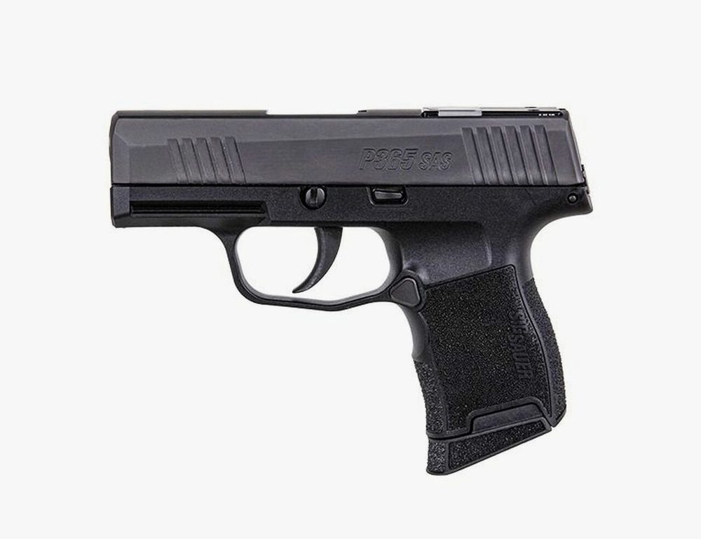 Sig P365 SAS 9mm, 3.1" Barrel, Black, Fiber-Tritium Night Sight, 10rd Flush, 10rd Extended Mag