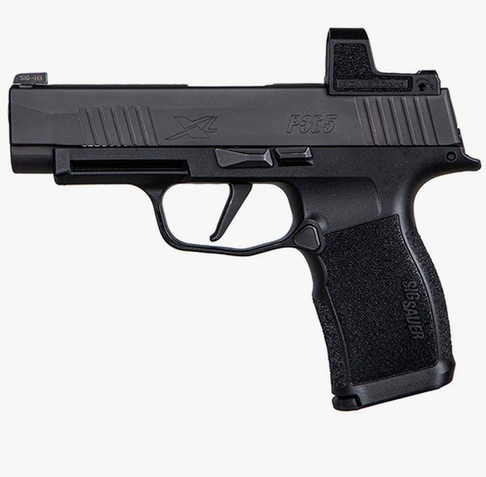 Sig P365 XL Compact 9mm, 3.7" Barrel, Polymer, Black, Romeo Zero Reflex Optic, 2x12rd