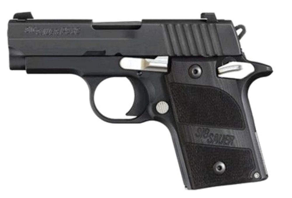 Sig P938 9MM 3IN Nightmare Black SAO Black G10 Grip (1) 6RD Steel MAG Ambi Safety