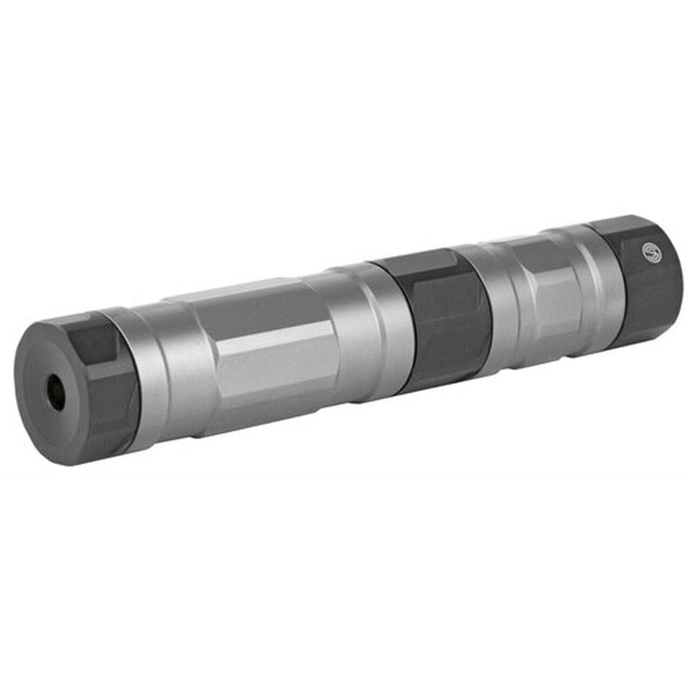 SilencerCo, Switchback 22, Rimfire Suppressor, 22LR/17HMR/22MAG/5.7MM, 1/2X28, Stainless Steel Baffles, Raw Titanium Finish