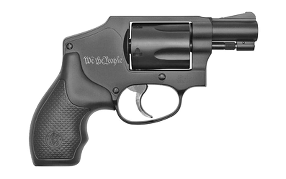 Smith & Wesson 442 38 Special, 1.875", Alloy Frame, Black, Rubber Grips, 5 Round, "We The People" Laser Engraved on Frame